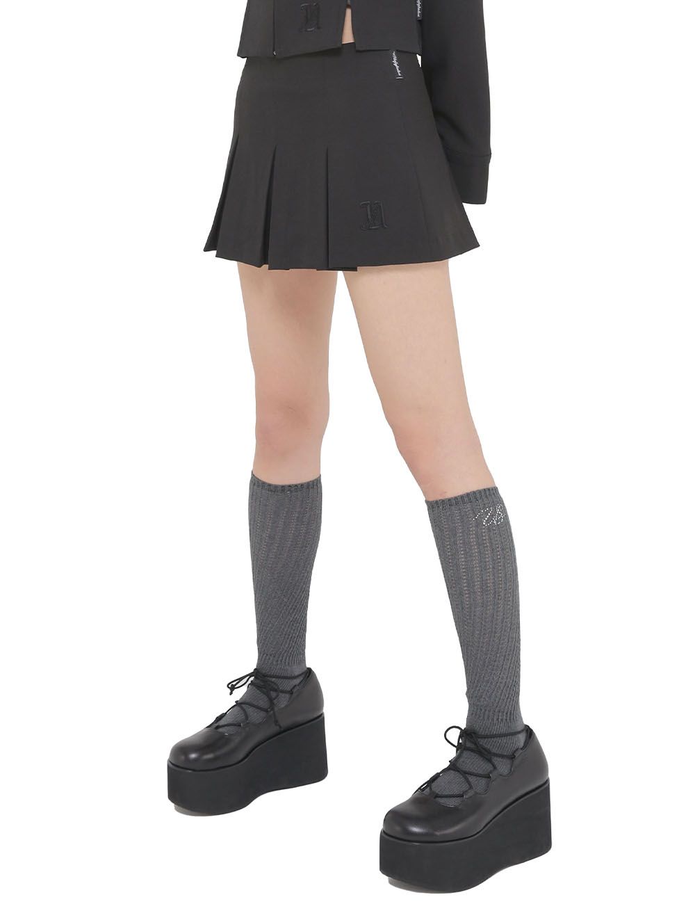 Faux skirt pleated trousers スラックス 20633346_50641187_600.jpg