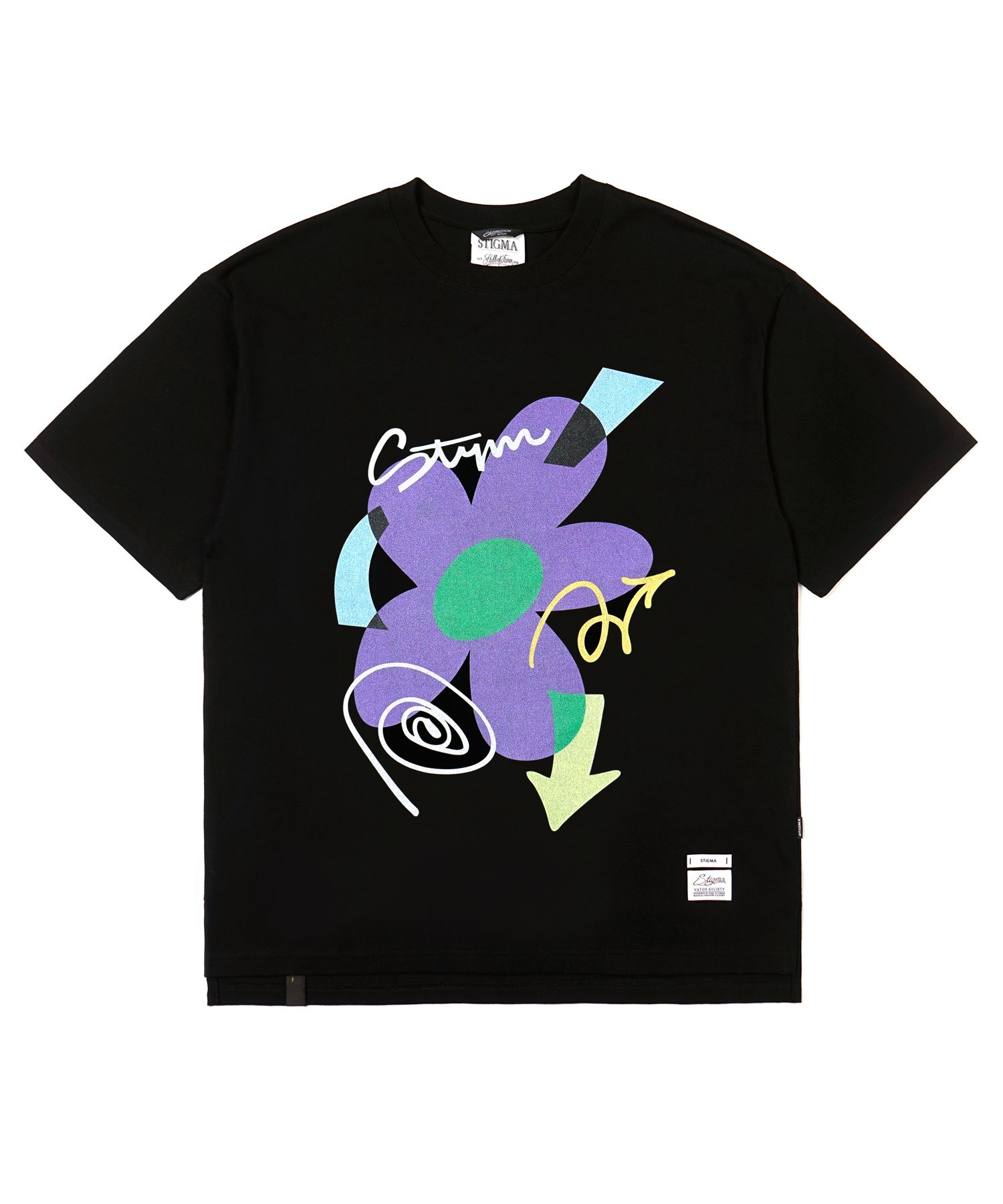 [ STIGMA ]★23 FLOWER OVERSIZED T-SHIRTS 23 FLOWER OVERSIZED T-SHIRTS WHITE - STIGMA | 60% - Asian