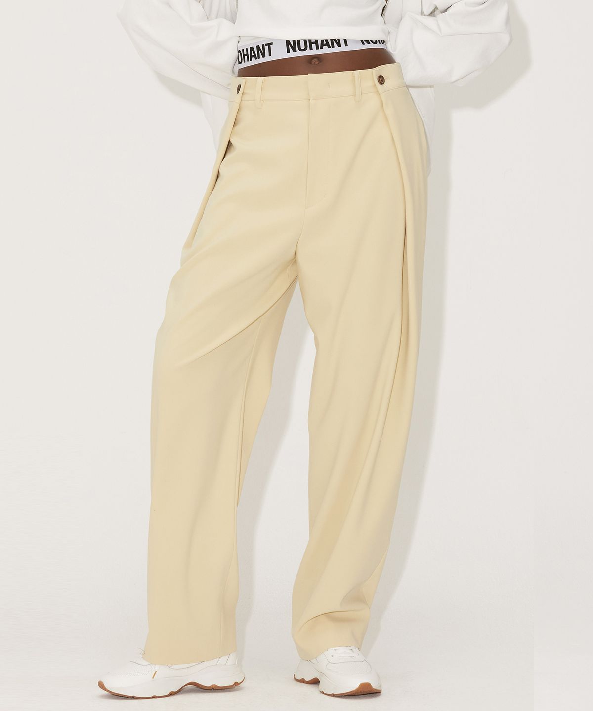노앙(NOHANT) BALLOON WOOL PANTS CREAM