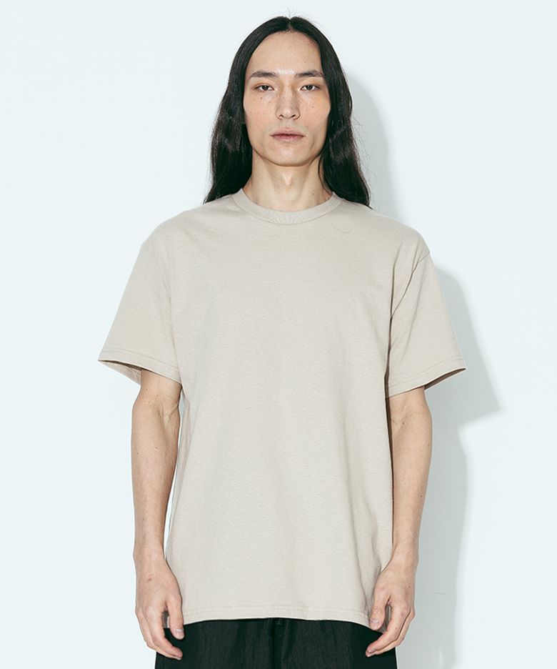 AGP 레이어드 크루넥 하프 셔츠 라이트 베이지