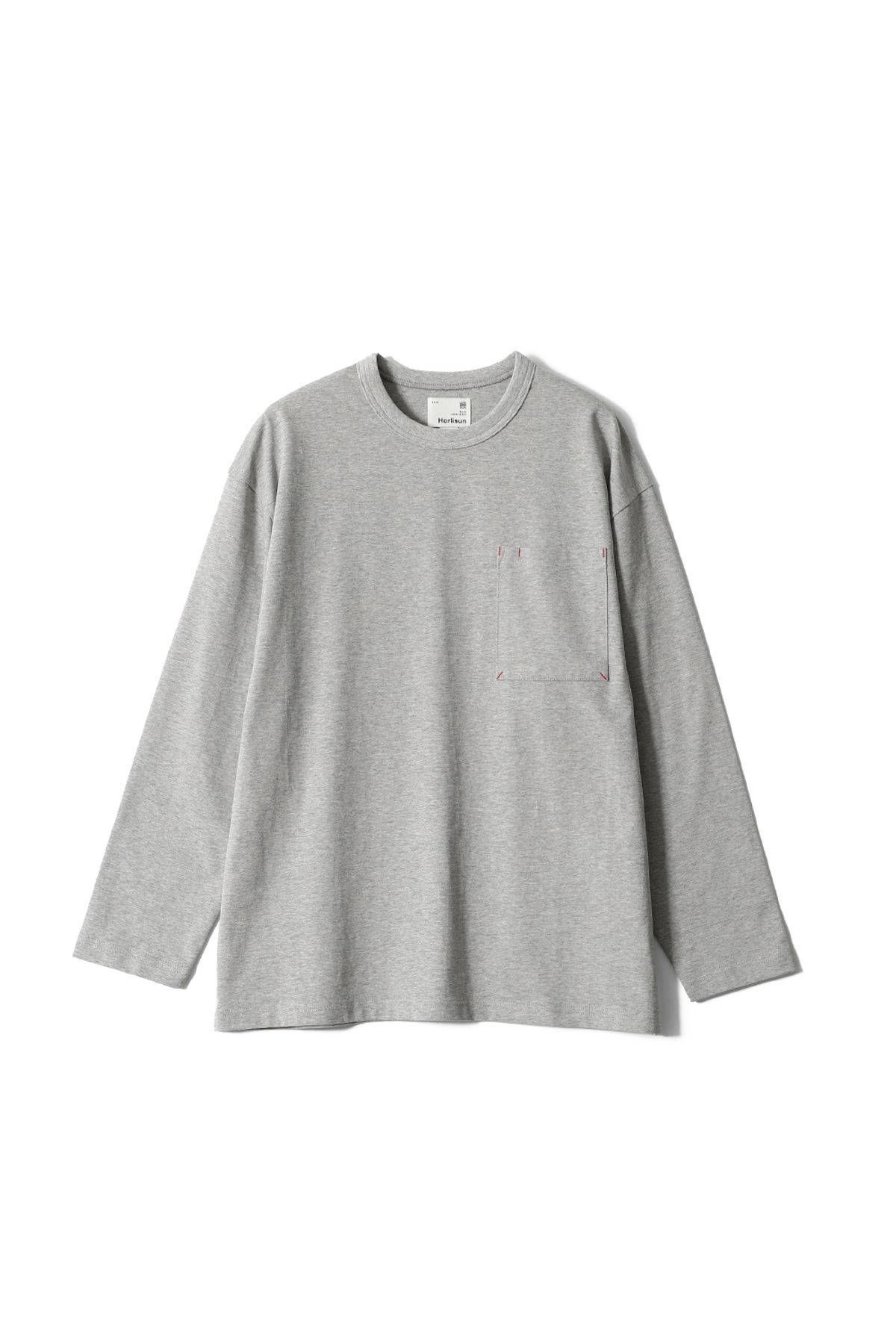 홀리선(HORLISUN) Lawrence Long Sleeve T-shirt Melange Gray