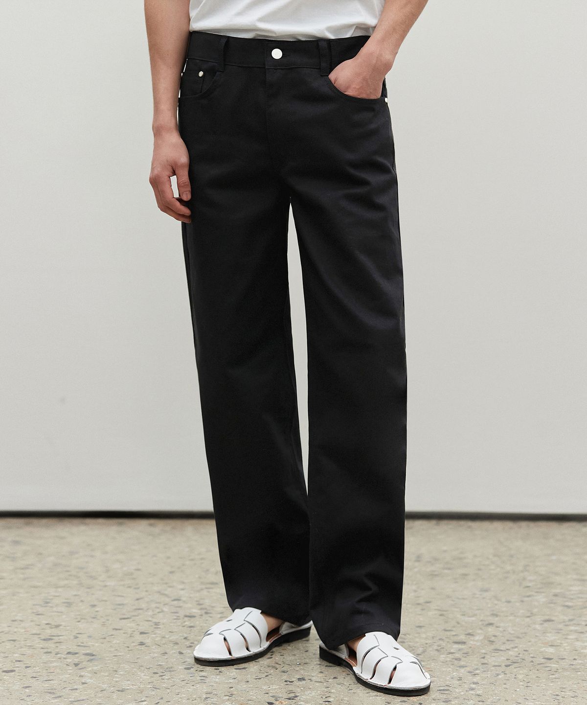 데케트(DECET) Dawn Semi Wide Jeans DCPT002Black