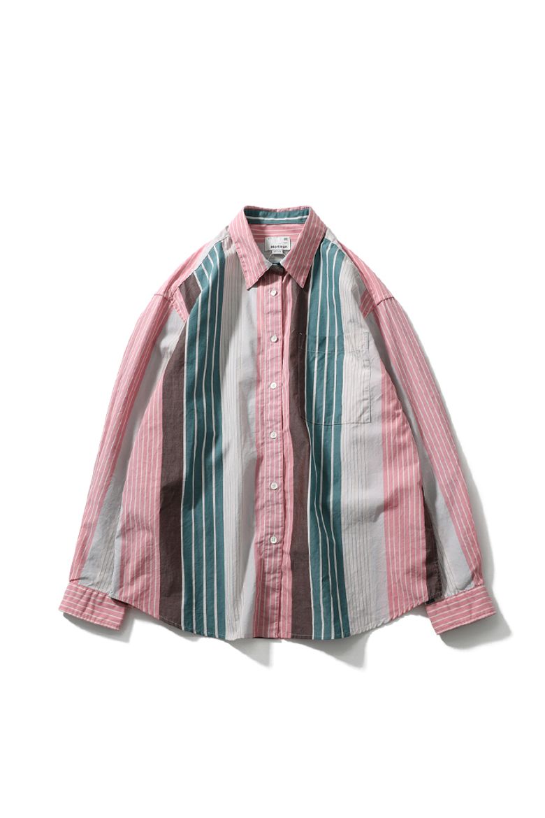 23SS Osborne Multi Stripe Shirt for Women Pink