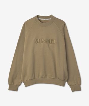 클래식 빅 로고 엠브로이더드 맨투맨 - 베이지 / MRTWXJER027COT0290126