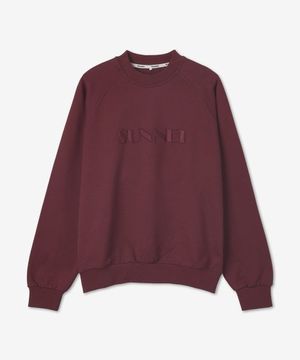 클래식 빅 로고 엠브로이더드 맨투맨 - 보르도 / MRTWXJER027COT029T008