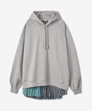 셔츠 후드 - 그레이 멜란지 / MRTWXTOP003COT0297215