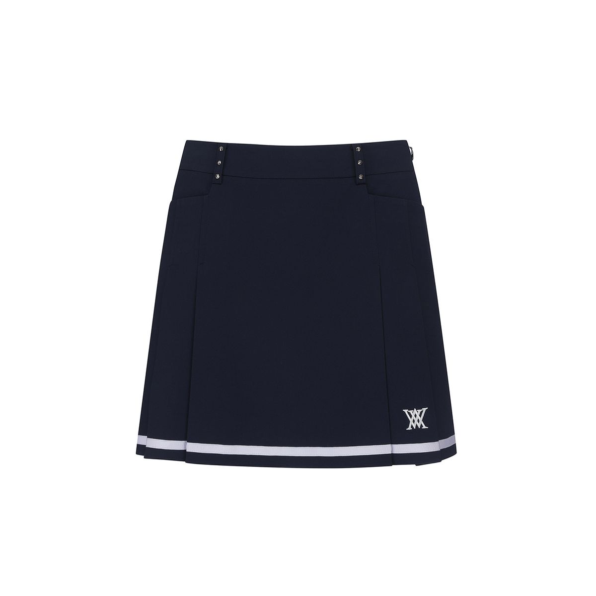어뉴골프(ANEW GOLF) WOMEN HALF PLEATS UNDER LINE POINT SKIRT_NA