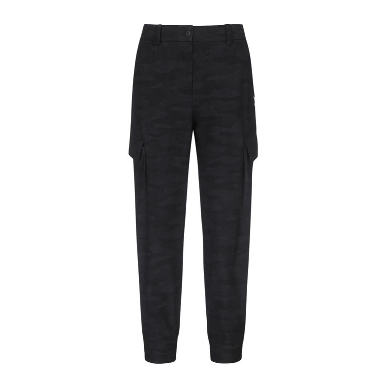 WOMEN CAMO PATTERN JOGER LONG PANTS_BK