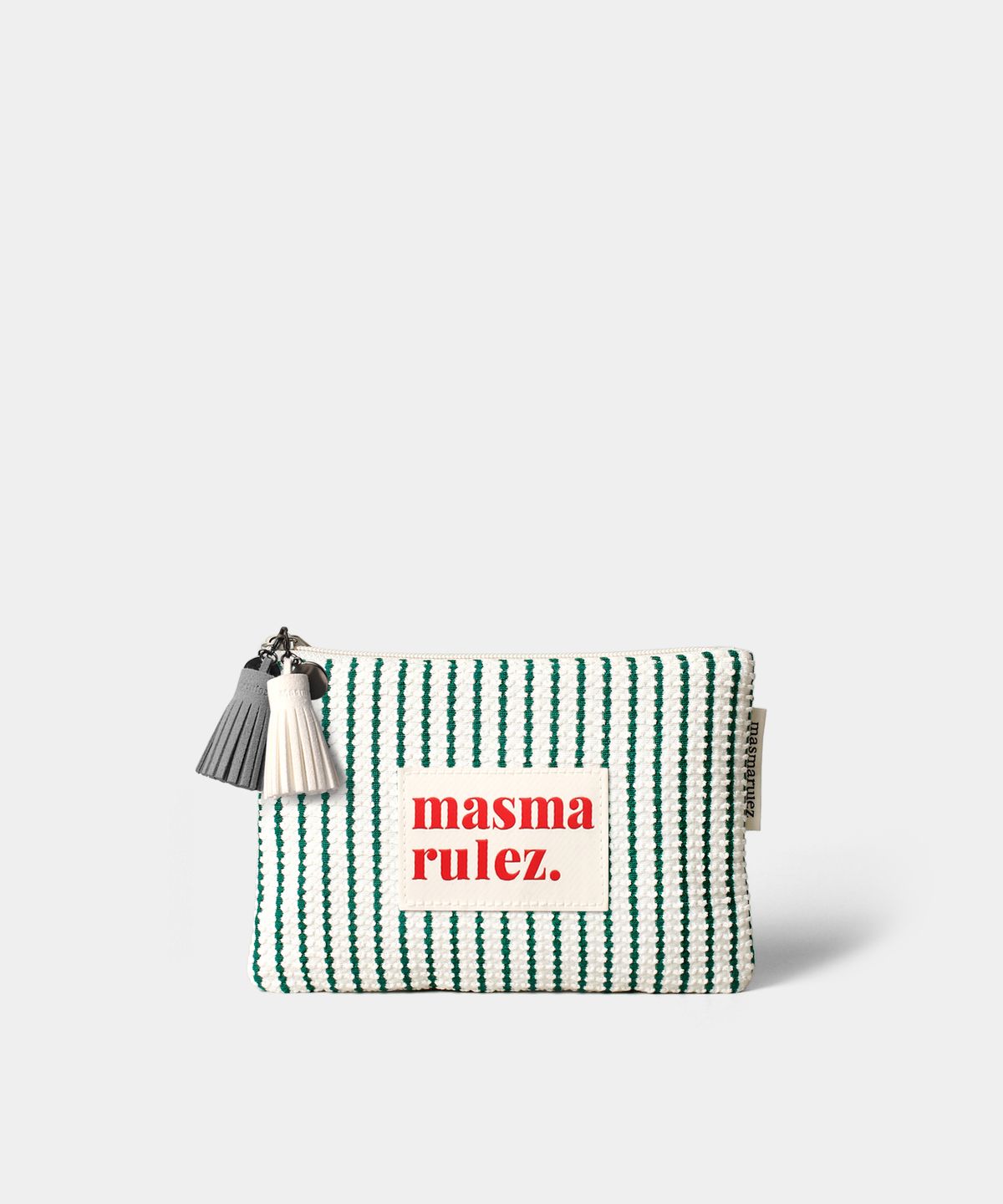 마스마룰즈(MASMARULEZ) Basic pouch _ Waffle stipe 그린