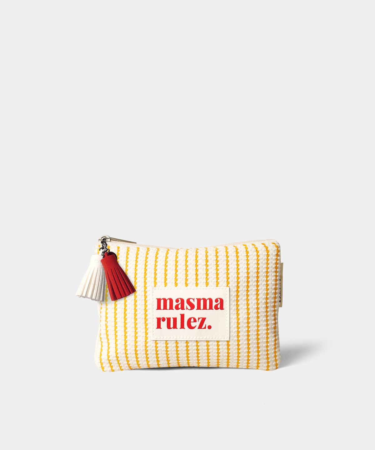마스마룰즈(MASMARULEZ) Basic pouch _ Waffle stipe 옐로우