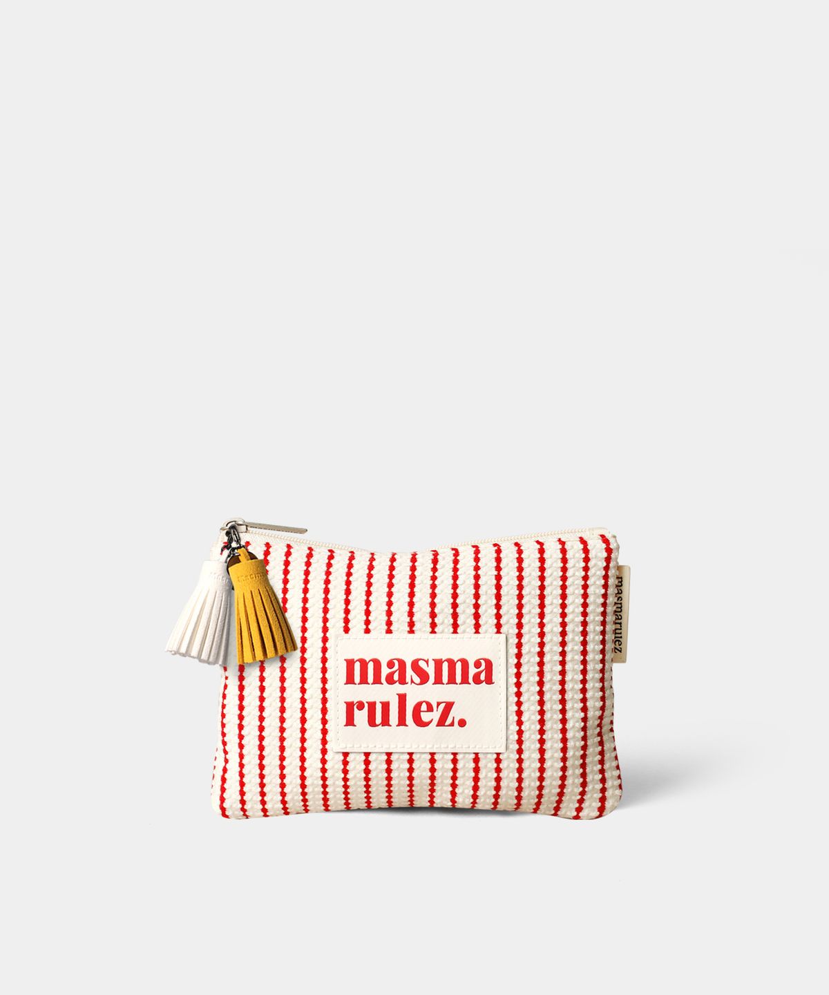 마스마룰즈(MASMARULEZ) Basic pouch _ Waffle stipe 레드