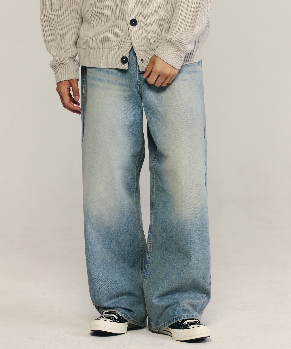 리플라이퍼키(REFLYPERKY) HT8705 웨어에버 와이드 데님 (LIGHT WASHED)