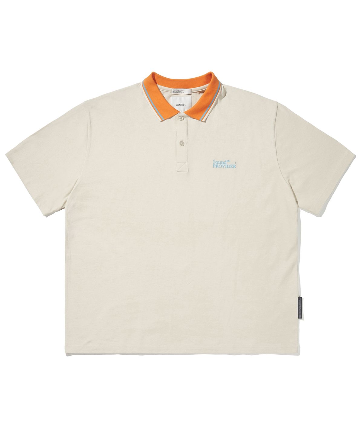 사운즈라이프(SOUNDSLIFE) Big Fit Stripe Collar Polo Shirt Beige