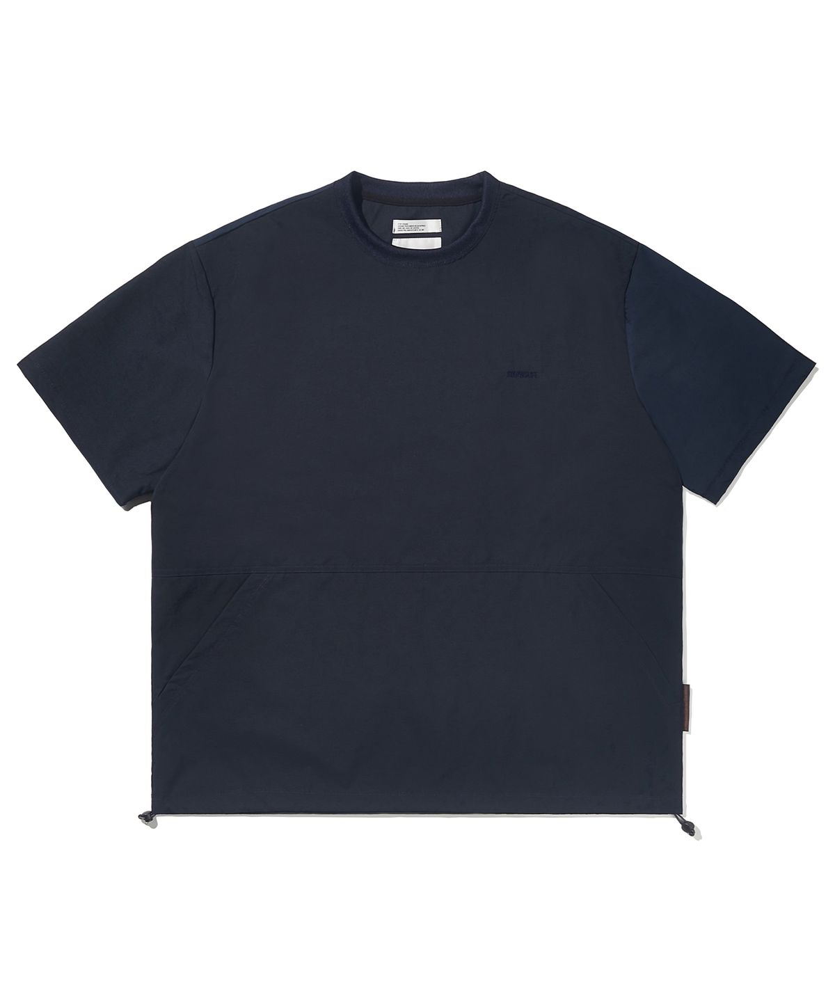 사운즈라이프(SOUNDSLIFE) Logo Nylon Woven Pocket T-Shirt Navy