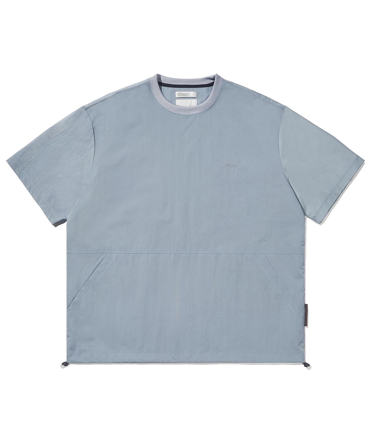 사운즈라이프(SOUNDSLIFE) Logo Nylon Woven Pocket T-Shirt Grey