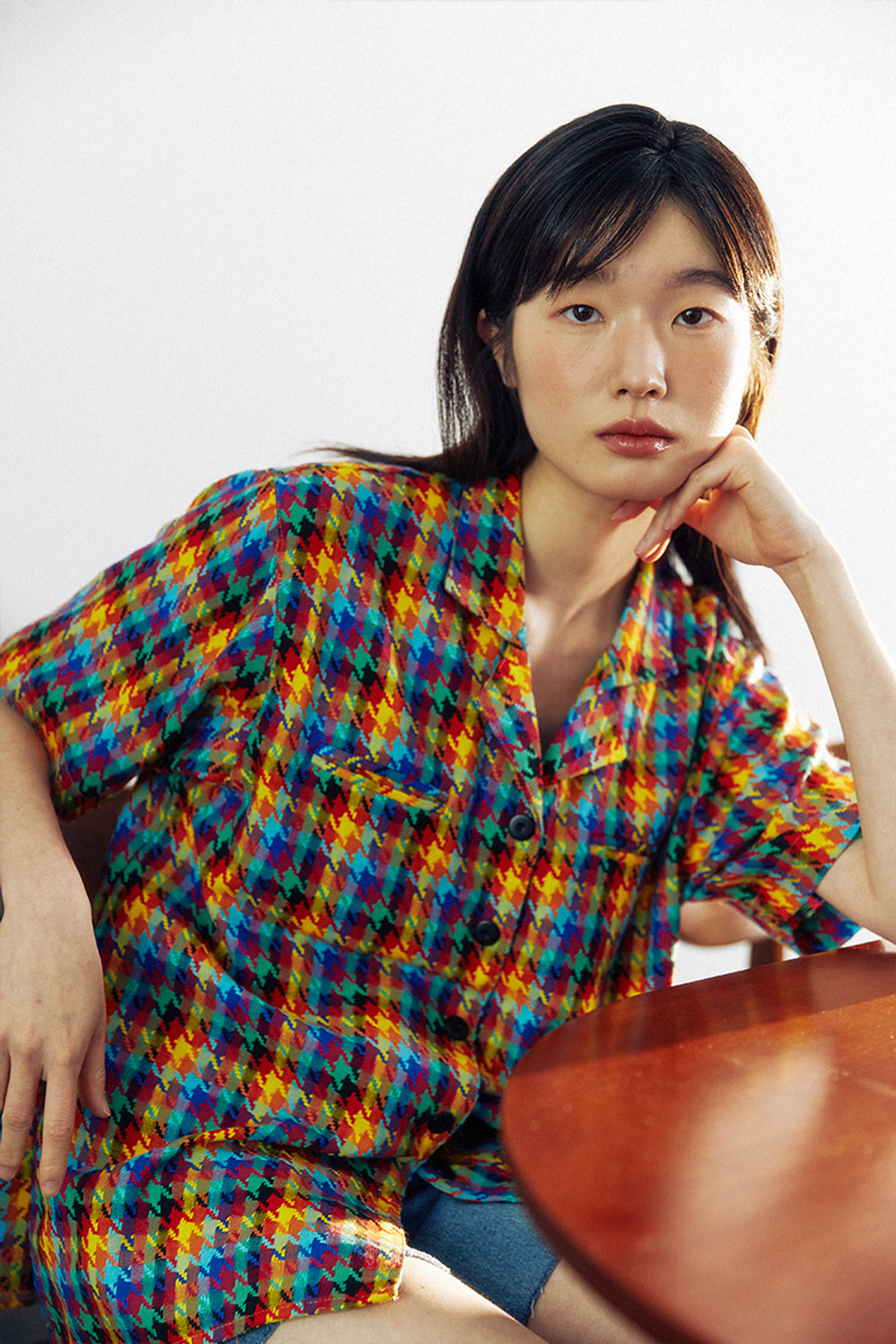 쿠키시(KOOKEESEE) 이태리 울 리미티드 카라 반팔셔츠