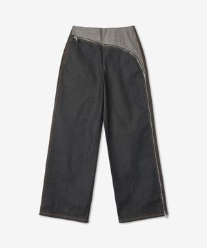 지퍼 점프 팬츠 - 블랙 / MRTWWBOT036DEN007001