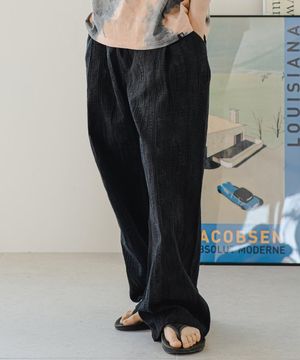 린넨 코튼 워싱 팬츠(블랙)