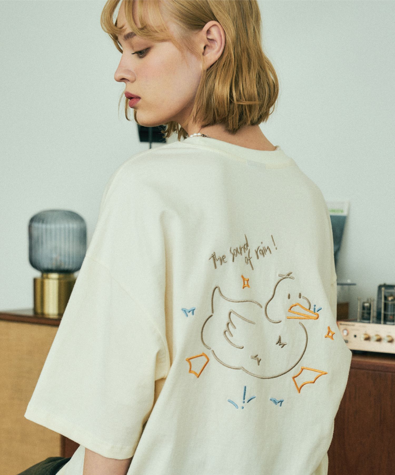 【CPGN STUDIO】Rain Duck Embroidery Short Sleeve T-shirt MUSINSA | CPGN STUDIO [20 Count] Rain Duck Embroidery Short