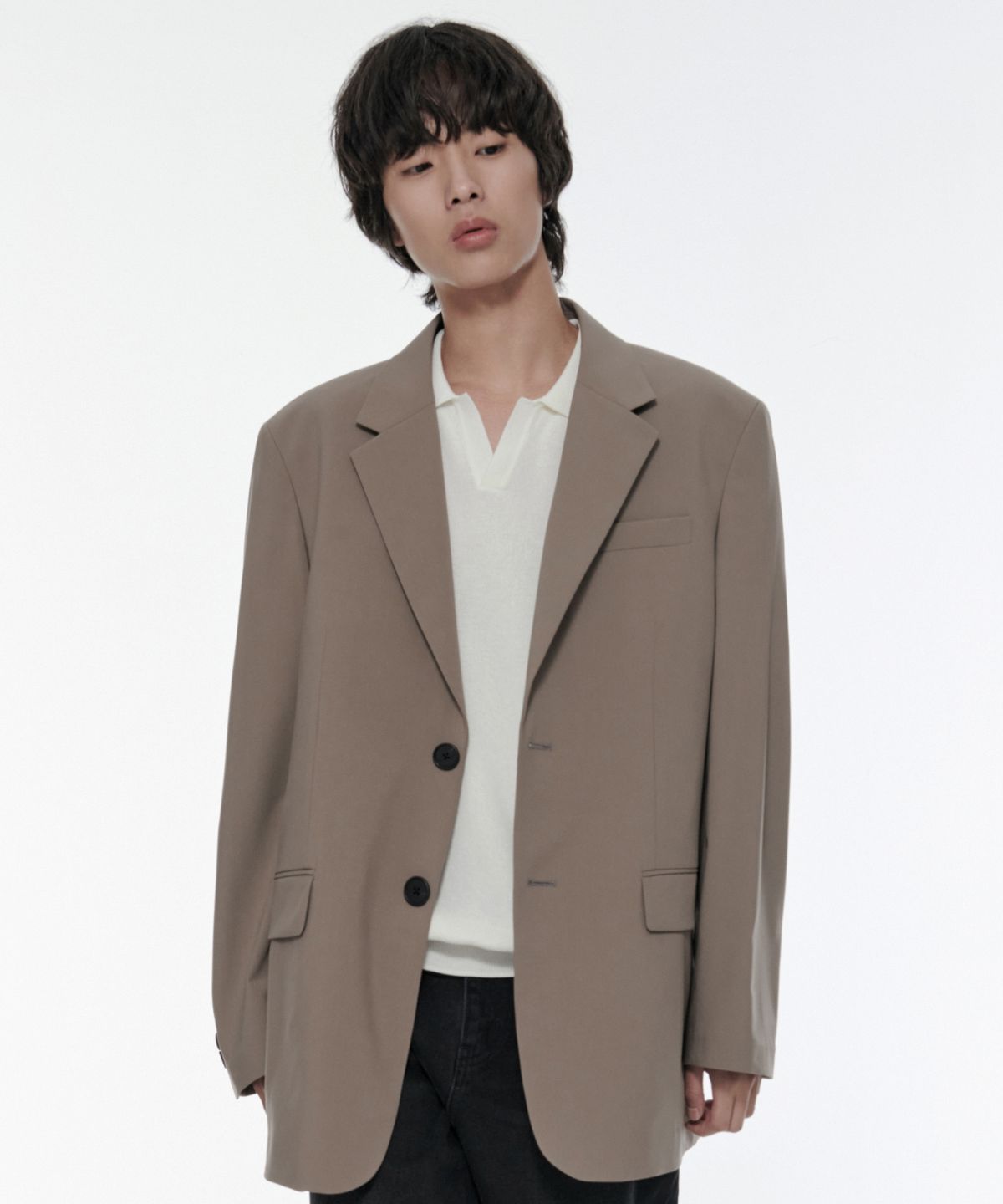 무신사 스탠다드(MUSINSA STANDARD) [쿨탠다드] 오버사이즈 블레이저 [더스티 베이지]