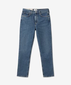 머렐 하이라이즈 스트레이트 데님 팬츠 - 미디움 블루 / A9021B1370CINMA