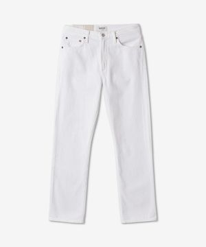 미아 미드라이즈 스트레이트 데님 팬츠 - 화이트 / A90221183ELMNT