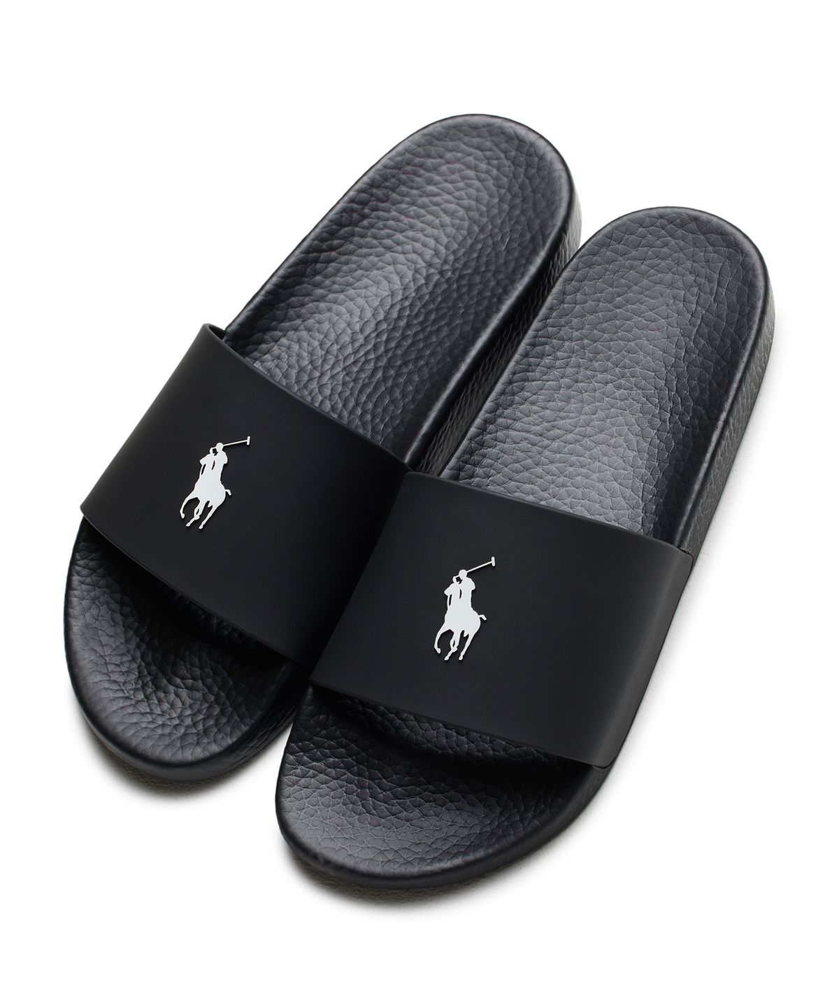폴로 랄프 로렌(POLO RALPH LAUREN) 시그니처 포니 슬라이드 - 블랙
