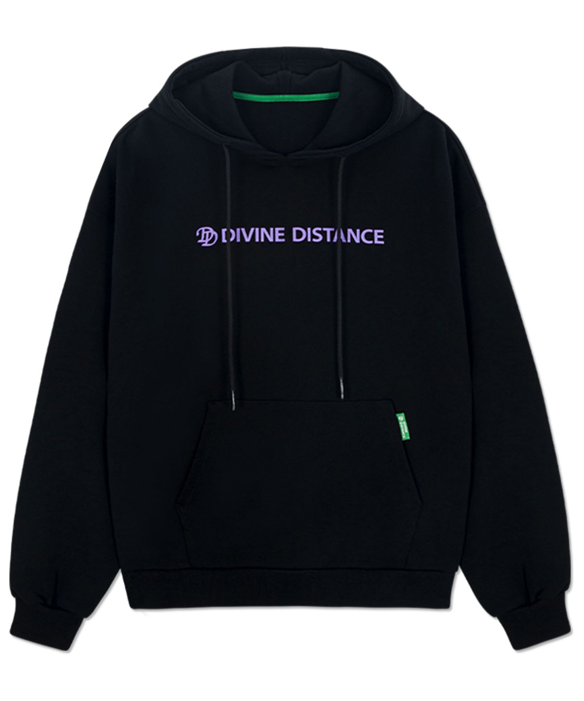 디바인디스턴스(DIVINE DISTANCE) 시그니처 레터링 후디 [블랙]
