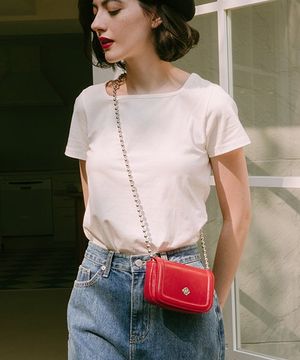 포피 체인 미니백_레드