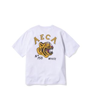 TIGER HALF SLEEVE TEE-WHITE