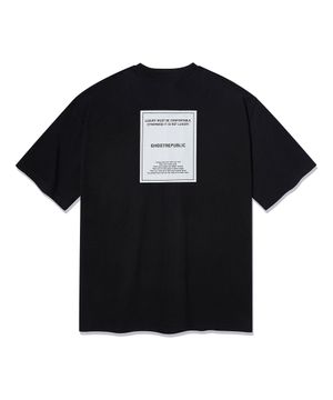 럭셔리 백 프린팅 오버핏 반팔티셔츠 GT-3155