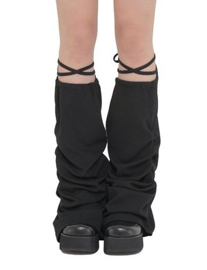 셔링 레그 워머(블랙)