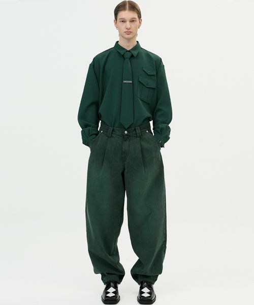 ★ESCSTUDIO★color washing denim pocket pants(green)★正規品 MUSINSA | ESC STUDIO color washing denim pocket pants(green)