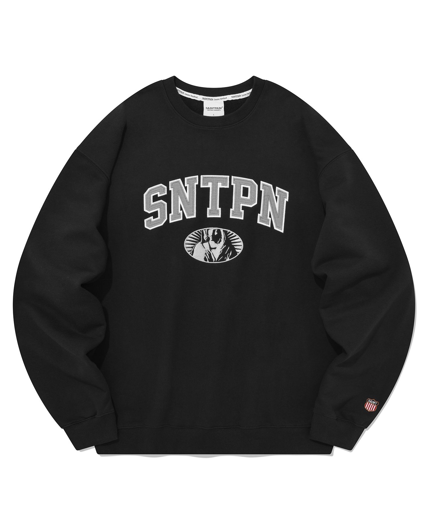 ★送料・関税込★SAINTPAIN★SP TEAM SNTPN CREWNECK★ MUSINSA | SAINTPAIN SP SNTPN Arch Logo Crew Neck - Black