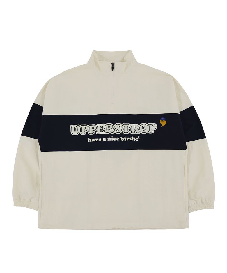[UP3033] UPST GOLF 빅 로고 아노락 자켓 아이보리