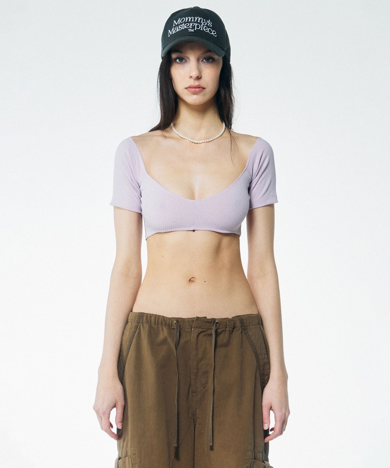 ★SCULPTOR★ Bivious Underboob Crop Top Pink SC23S254PK MUSINSA | SCULPTOR Bivious Underboob Crop Top Pink