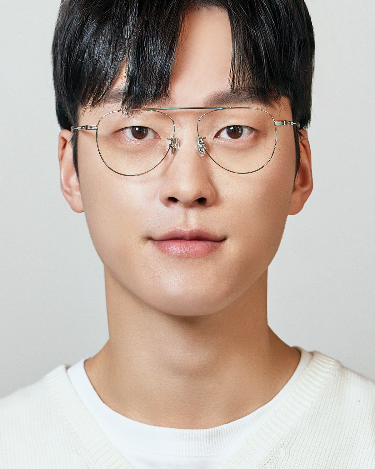 모던아이웨어스튜디오(MODERN EYEWEAR STUDIO) ROW - Silver (블루라이트 차단 안경)