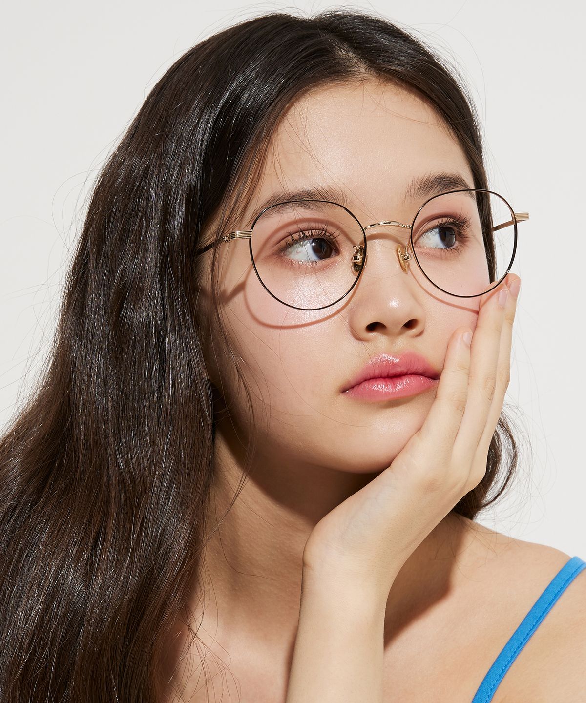 모던아이웨어스튜디오(MODERN EYEWEAR STUDIO) LIZ - Black Gold (블루라이트 차단 안경)