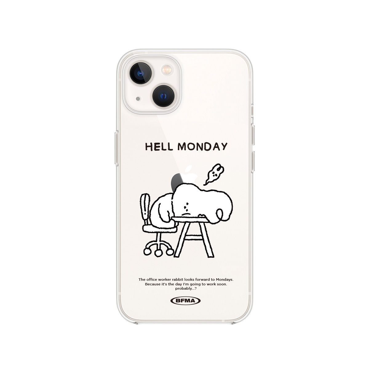 벌룬프렌즈(BALLOON FRIENDS) 젤하드 폰케이스 HELL MONDAY rabbit doodle