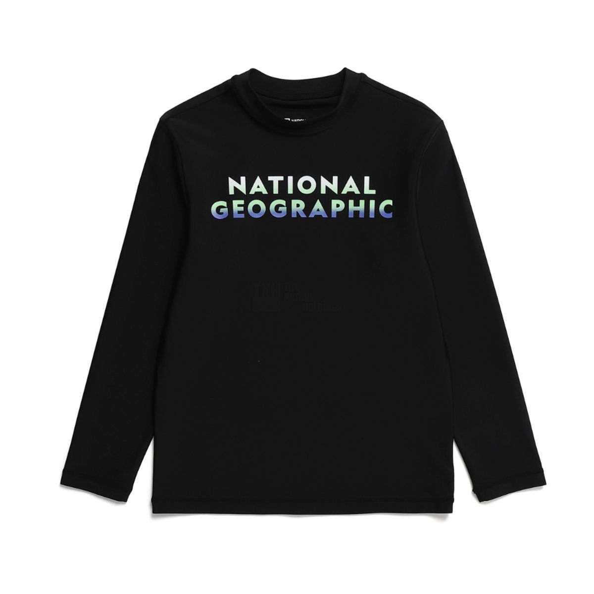 내셔널지오그래픽 키즈(NATIONAL GEOGRAPHIC KIDS) K232URG610 빅로고 래쉬가드 L/TEE CARBON BLACK