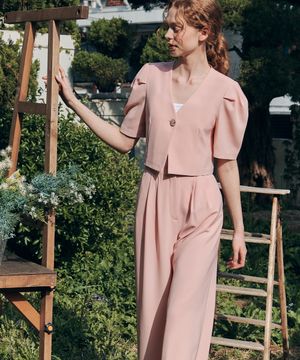 [3컬러] [세트] 퍼프 자켓 & 팬츠