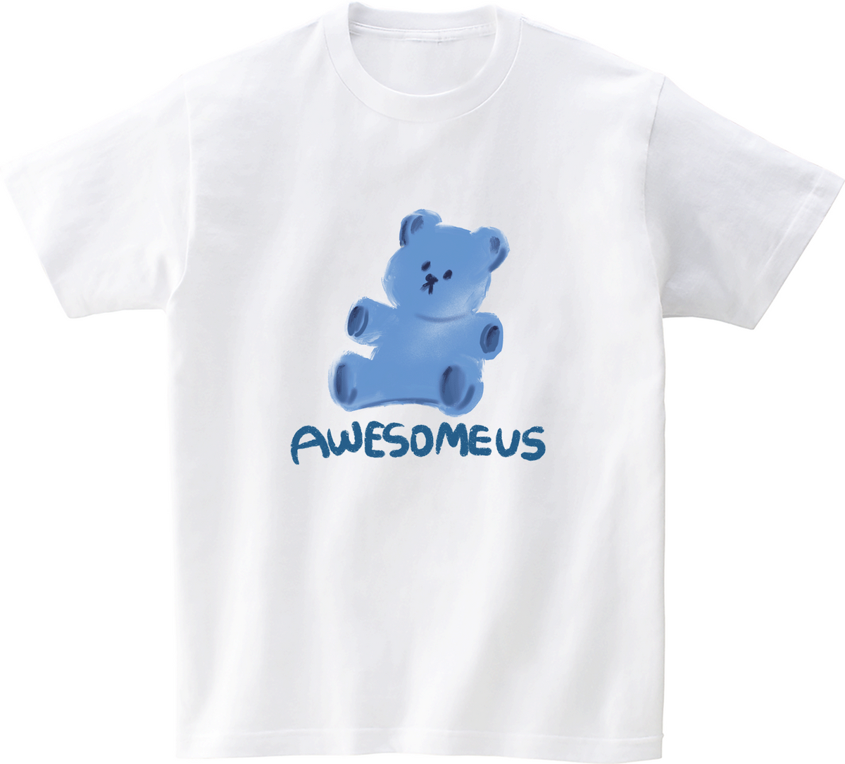 어썸어스(AWESOMEUS) (23SS)Tiny Blue Bear 반팔 티셔츠 화이트