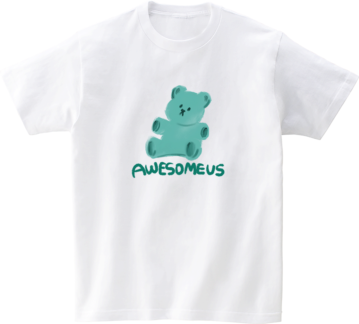 어썸어스(AWESOMEUS) (23SS)Tiny Mint Bear 반팔 티셔츠 화이트