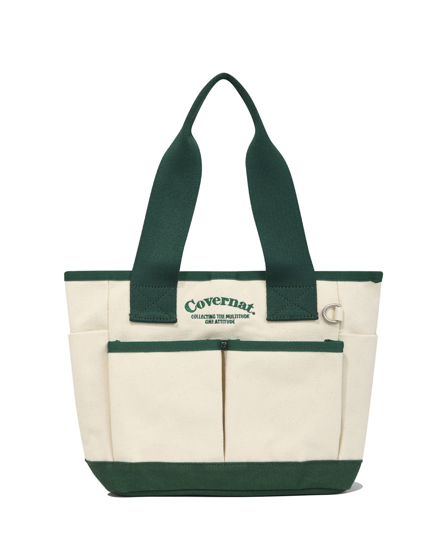 MUSINSA COVERNAT Arch Logo Canvas Tote Bag Green