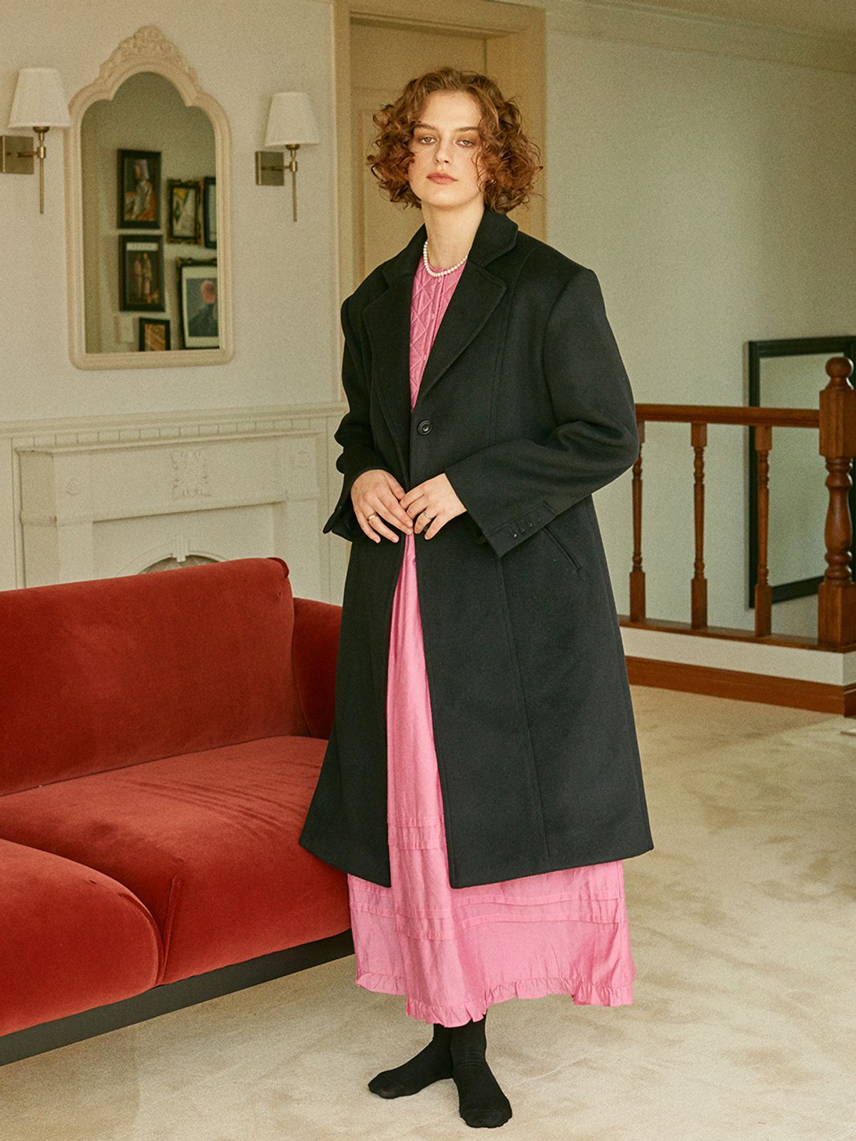 셀리테일즈(CELITAILS) WOOL SINGLE LONG COAT_STRONG BLACK