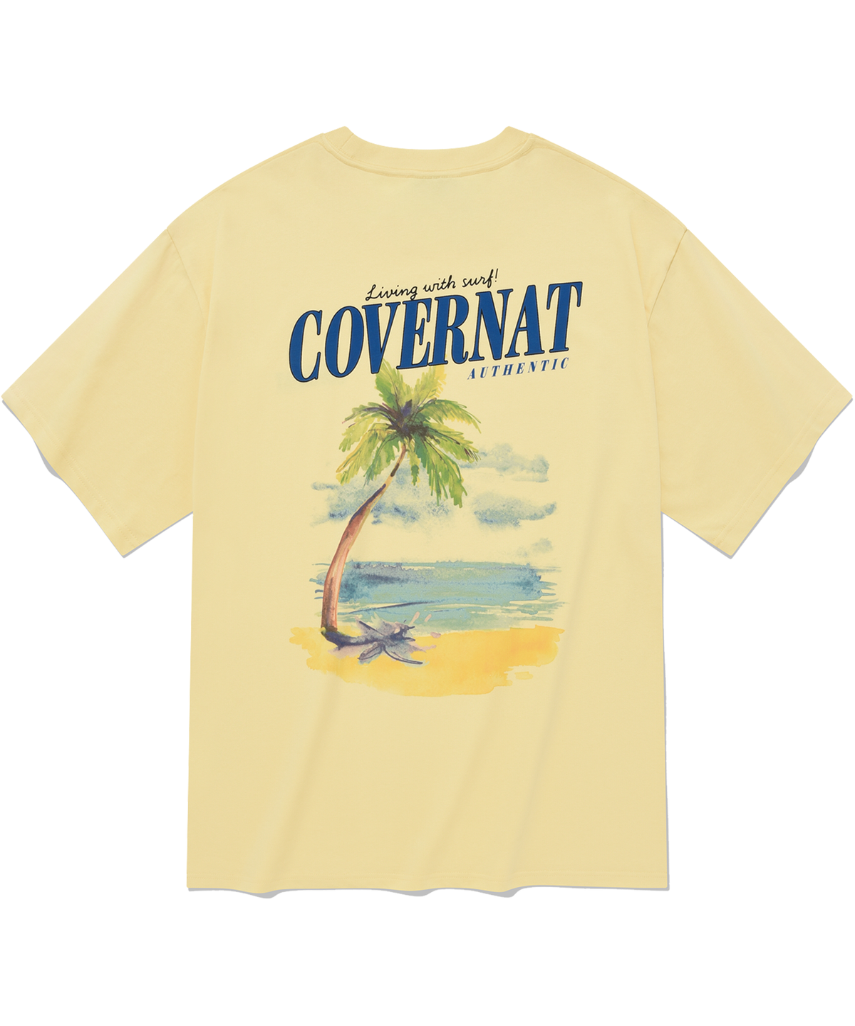 커버낫(COVERNAT) 비치 하와이안 티셔츠 옐로우