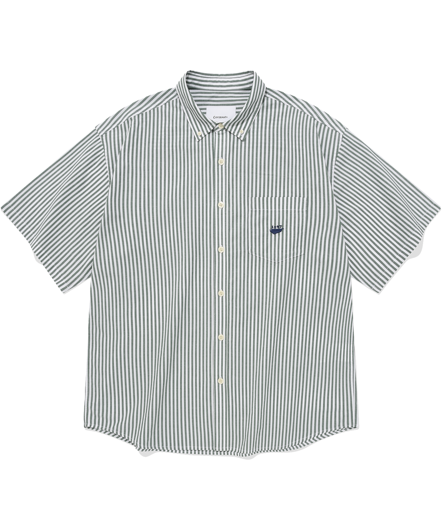 シャツ COVERNAT DRAWING STRIPED HALF SHIRT 4TR180 COVERNAT DRAWING STRIPED HALF SHIRT 4TR180 (COVERNAT/シャツ