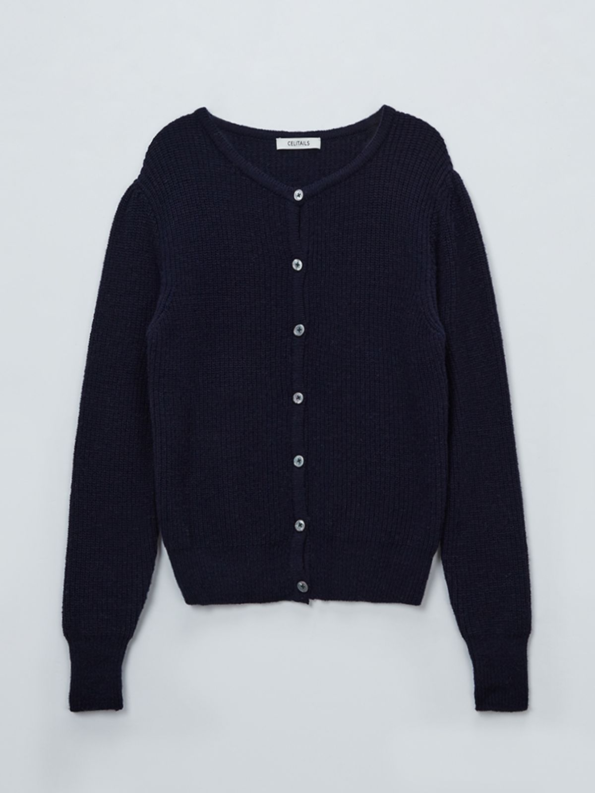 셀리테일즈(CELITAILS) PUFF SHOULDER CARDIGAN_NAVY