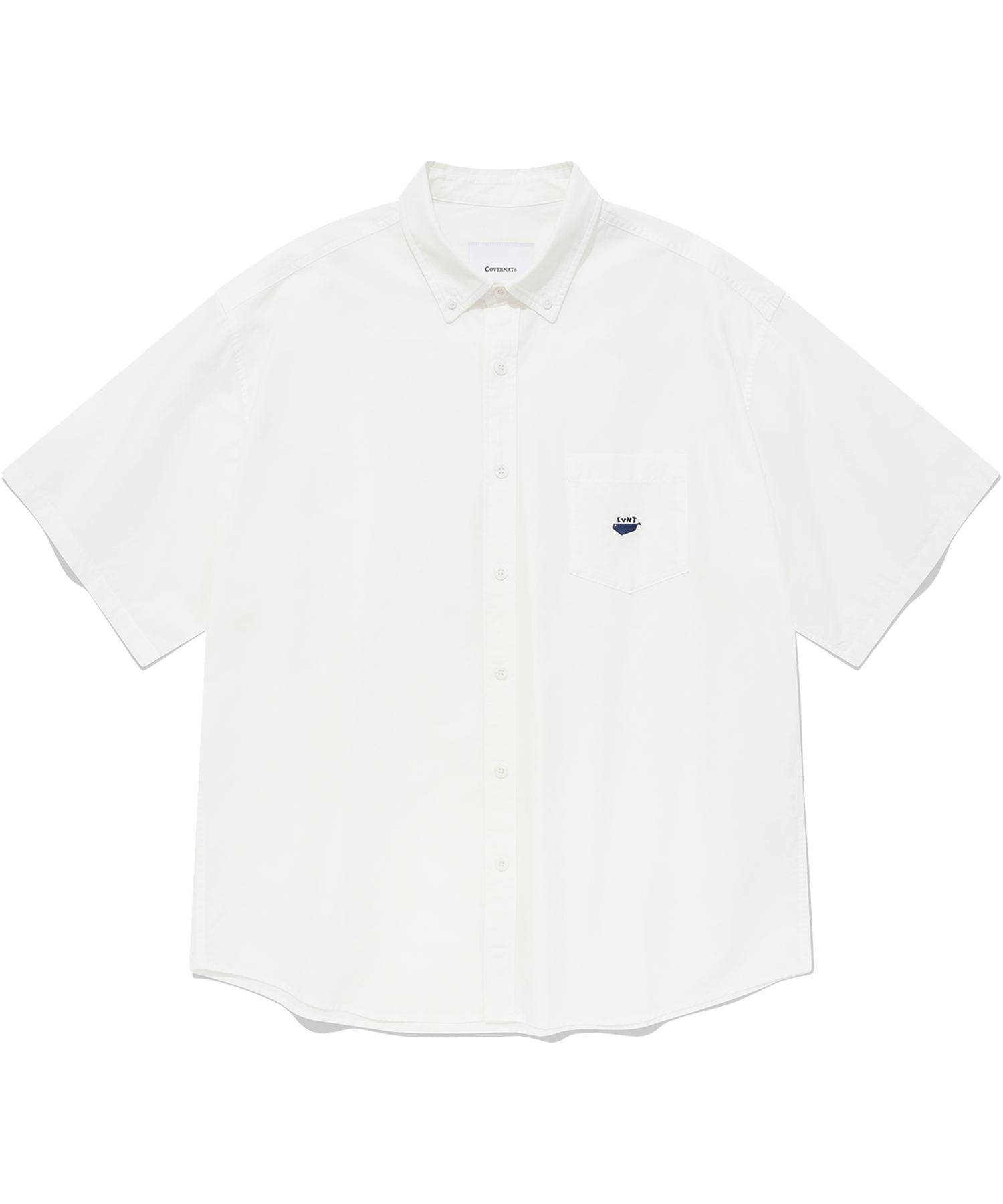 ★COVERNAT★ Small Authentic T-Shirt White CO2502ST01WH MUSINSA | COVERNAT Whale Logo Cotton Half Shirt White