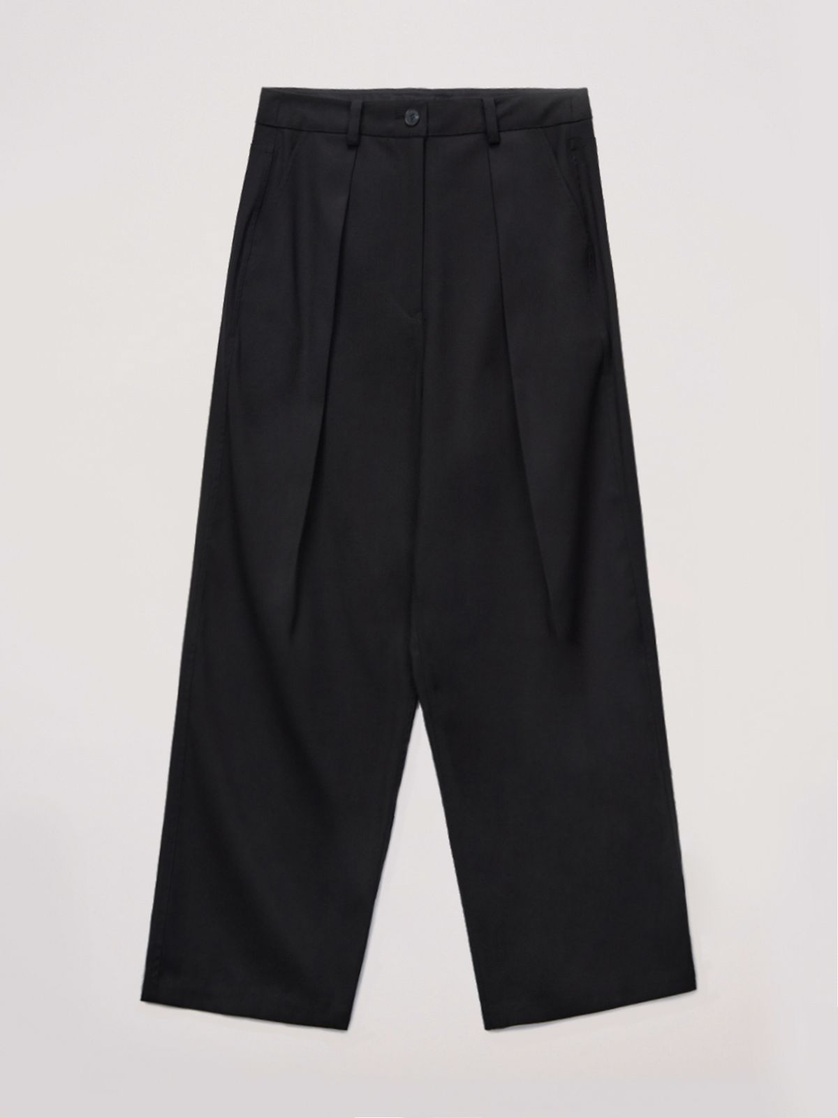 셀리테일즈(CELITAILS) TWO TUCK WIDE PANTS_STRONG BLACK